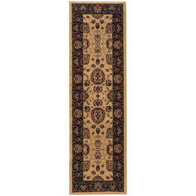 Tapis oriental ivoire / noir Shelburne