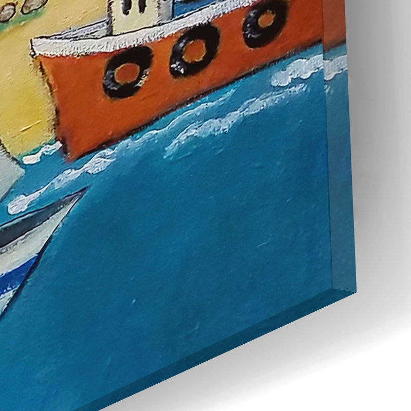 «Cornwall Calling Again» par Holly Wojhan, art mural en verre acrylique, H 12 po x l 16 po x P 0,13 po