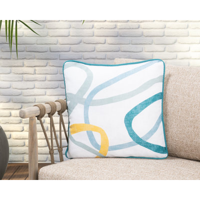 Fulton Abstract Outdoor Reversible Throw Pillow
