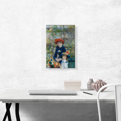 Deux soeurs sur la terrasse, 1881 par Pierre-Auguste Renoir, reproduction d'art sur toile tendue