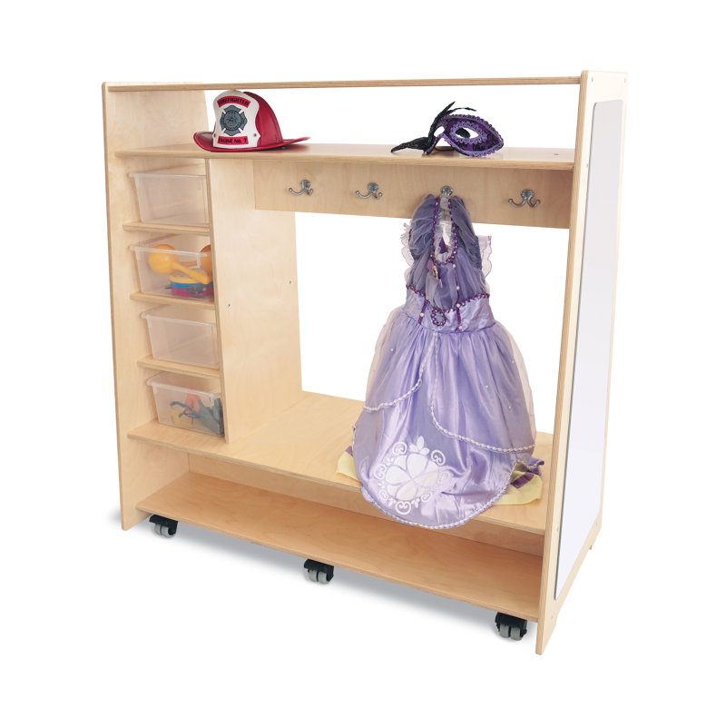 Armoire de salle de classe à 6 compartiments avec roulettes Dress Up