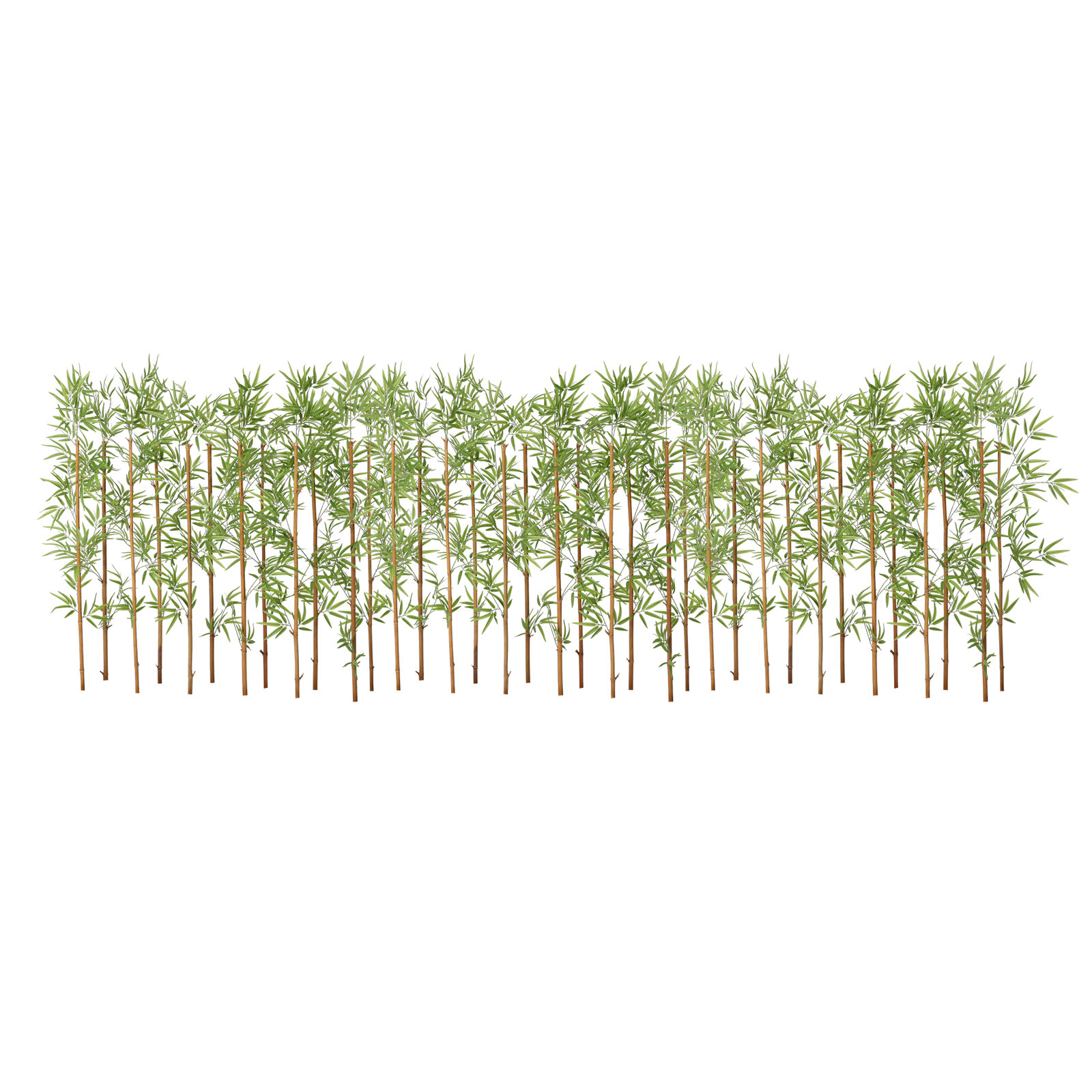 Adcock Artificial Bamboo Tree, Privacy Fence Decor - Real Bamboo Pole with UV Resistant Leaves, 60" H x 15" W x 15" D, 36