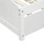 Lit simple avec lit gigogne, blanc - bois massif pour une plateforme de sommeil confortable dans un meuble de chambre à coucher moderne-1773523115