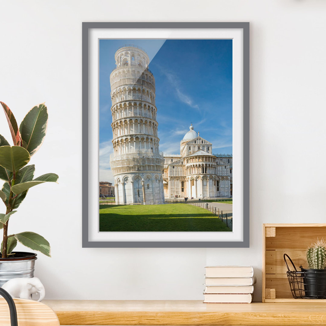 Gerahmter Fotodruck Der Schiefe Turm von Pisa