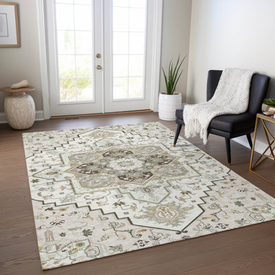Tapis ivoire lavable intérieur / extérieur Bellaya 