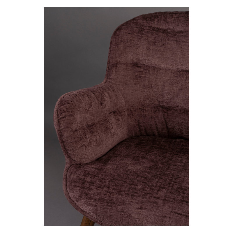 Lenn Lounge Chair, Purple Polyester