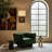 Arched Floor Lamps For Living Room, Modern Standing Lamp With Adjustable Hanging Drum Shade, Tall Pole Lamp With Foot Switch, Gold-1934813684