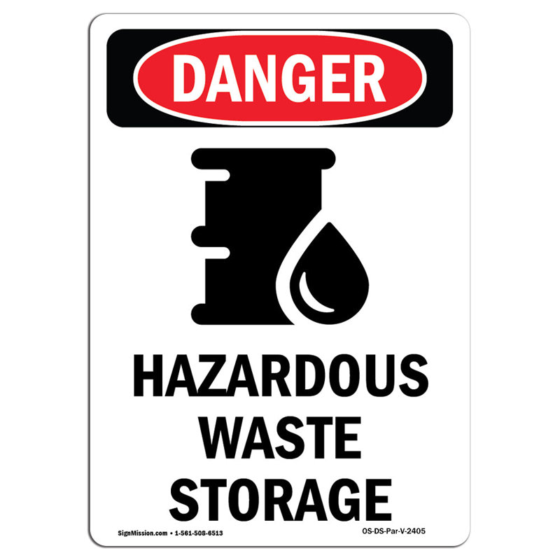 OSHA Danger Sign, 24" H x 18" W x 0.1" D