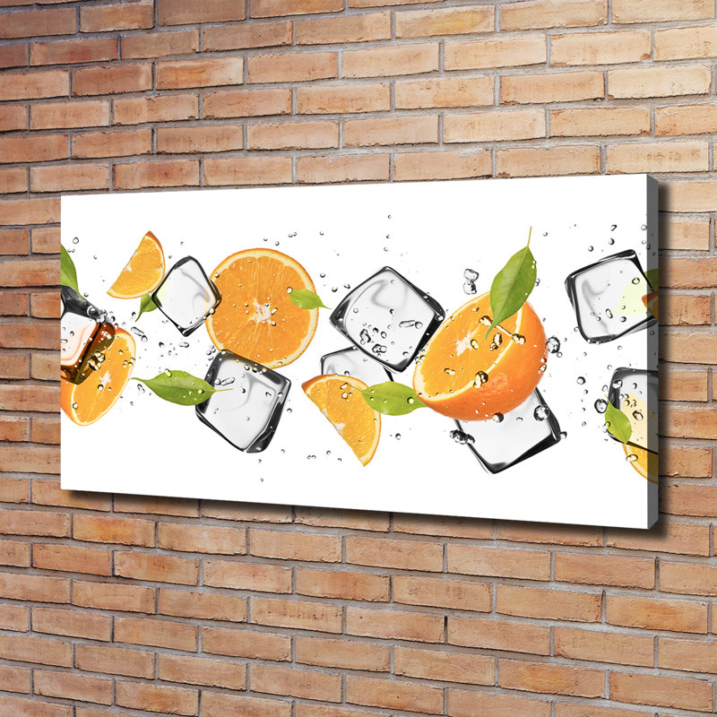 Oranges With Ice - Wrapped Canvas Print