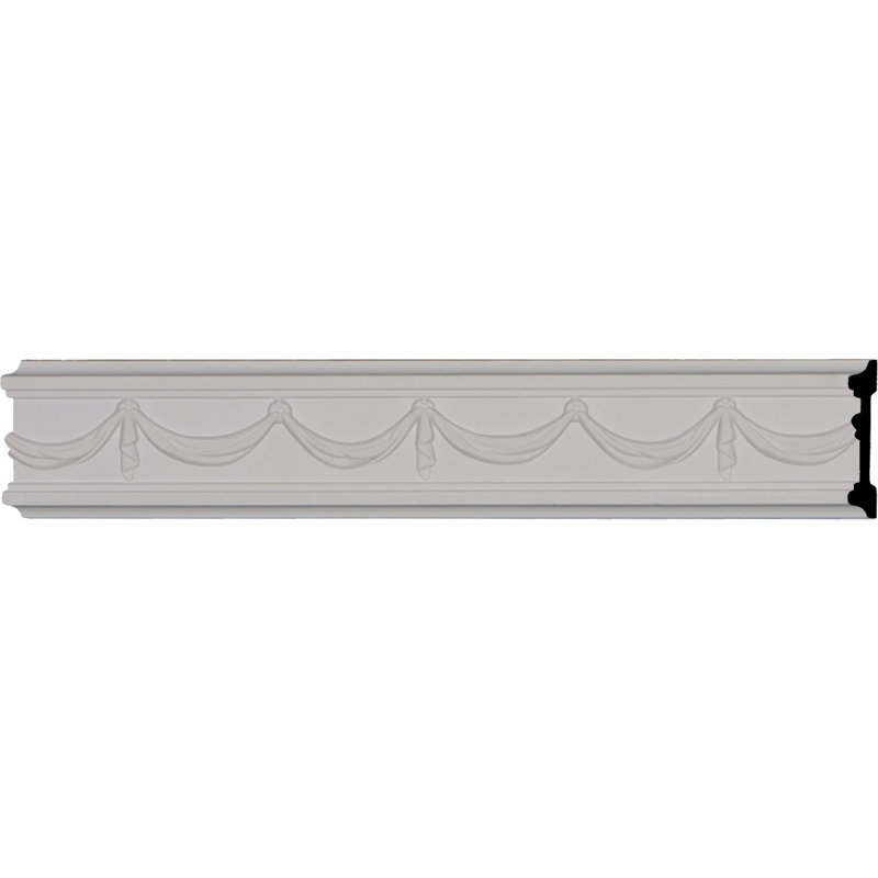 Federal Style White Polyurethane Chair Rail Molding