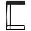 Table d'appoint contemporaine avec base coulissante pour, plateau de table rectangulaire noir, poids léger, ensemble de 9 lb, assemblage requis pour le salon, conception moderne, cadre facile à déplacer, 10,49 po