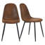 Chaise d'appoint en métal brun-859247936