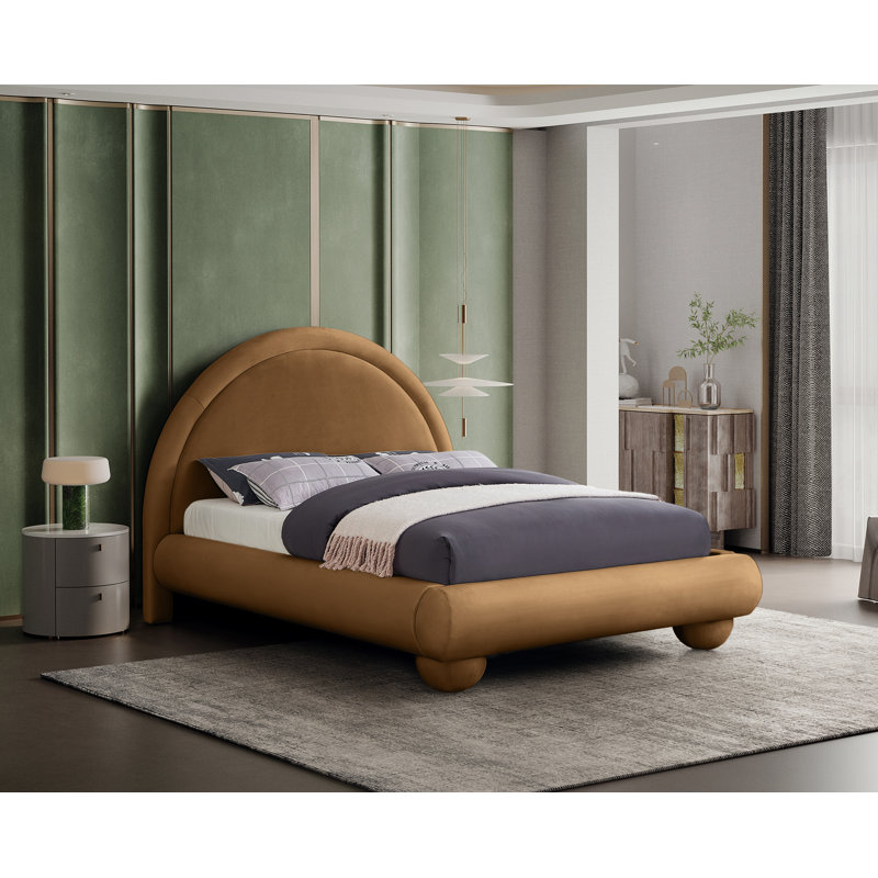 Madrid Velvet Bed, Queen, Saddle Velvet