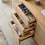 Buffet Mid-Century moderne en bois massif Burlywood