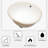 Myhomekeepers 16'' White Ceramic Circular Bathroom Sink