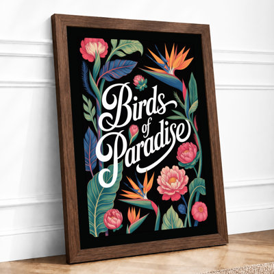 Birds of Paradise Botanical - Framed Print