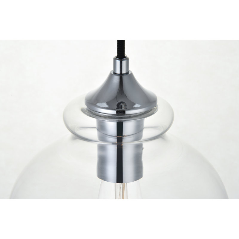 Luminaire suspendu à intensité variable 1 lumière Inola , Chrome