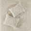 Ensemble d'édredon touffeté médaillon taupe-113361552
