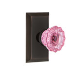 Studio Plate with Crystal Pink Door Knob
