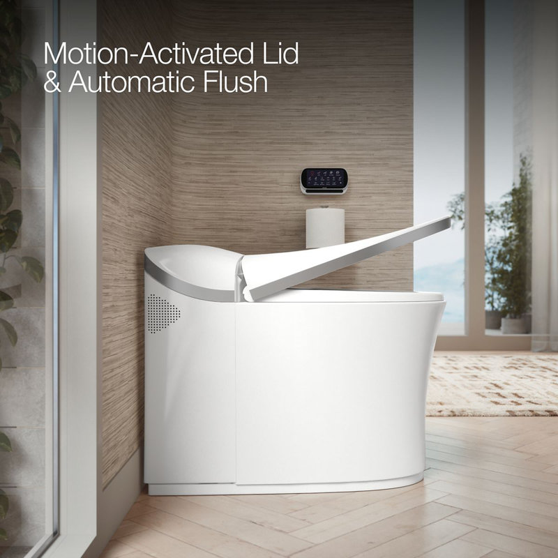 Eir™ Comfort Height™ Elongated Toilet, White/Brushed Nickel
