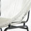 Chaise d'extérieur en osier de patio, rotin Pe blanc et structure en fer, ensemble de 2-120992307