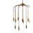 12 - Light Antique Brass Cluster Pendant