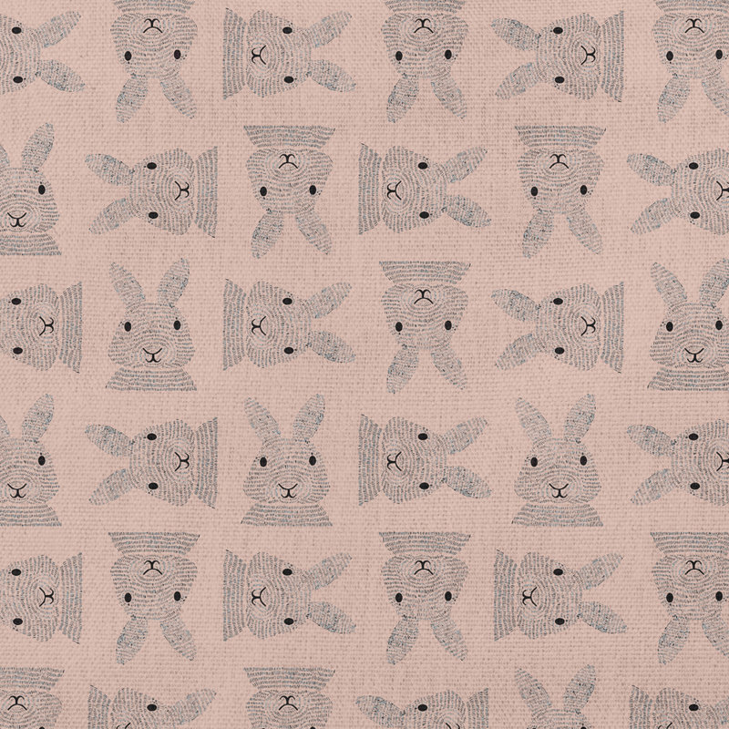 Housse et insert de coussin carré Criss Cross Bunnies, 18 po x 18 po, Rouge délavé