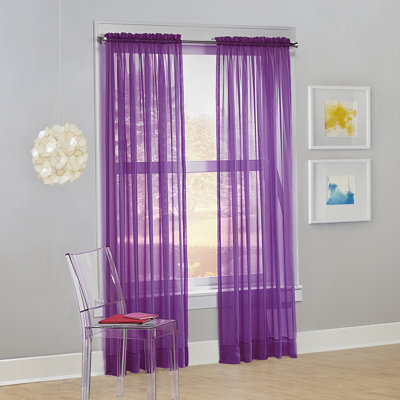 Rideau transparent avec passe-tringle - Basics by Wayfair ™