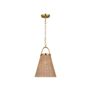 Darnaja Single Light Rattan Steel Dimmable Pendant