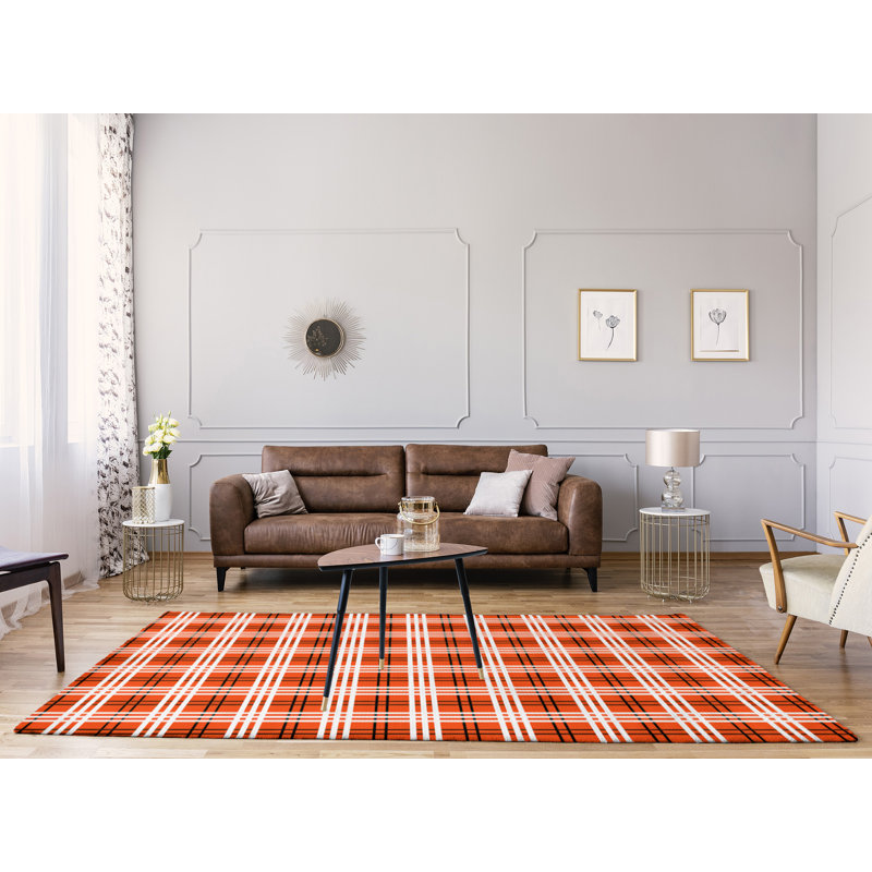 Plaid Indoor Rug, Rectangle 5' x 7'