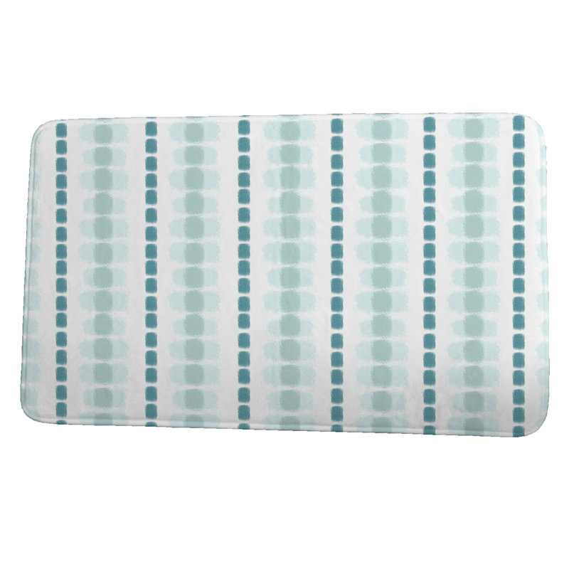 Tapis de bain Shubert Alley, l 34 po x L 21 po, Bleu