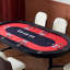 Table de poker pliable rouge 10 joueurs 10,2 pouces VEVOR