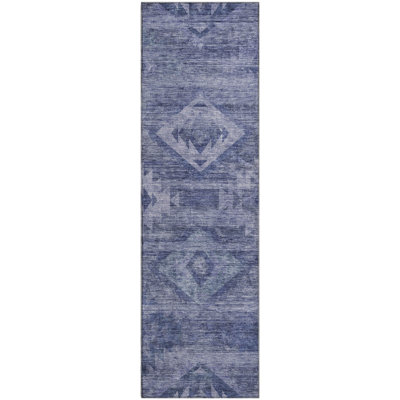 Premium Machine Washable Prisco Navy Rug