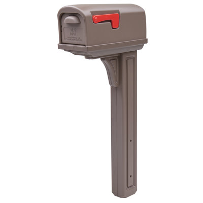 Classic Plastic Post Mounted Mailbox