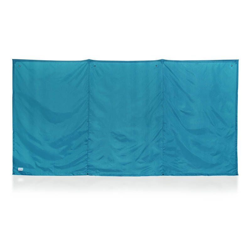144'' W x 72'' H 3 - Panel Folding Room Divider, Aqua Blue