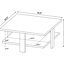 Table basse et de bout carrée deux pièces, finition manguier, bois d'ingénierie, table de rangement ouverte de style rustique, bois franc d'aspect, pieds larges pour le soutien