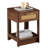 PE Rattan End Table with Drawer, Modern Nightstand, Side Table for Living Room, Bedroom-2012793678