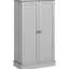 Armoire de rangement de 41 po, 12 tablettes de porte, 2 portes doubles, 5 tablettes, réglable, gris papier pour un grand espace de rangement réglable