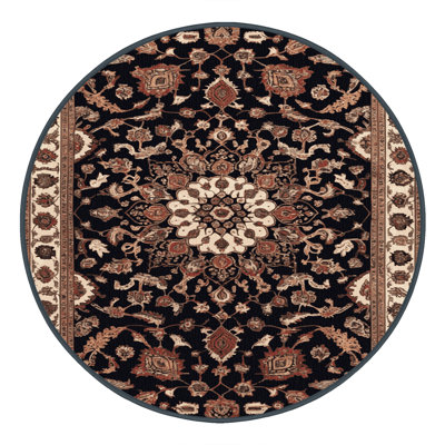 Machine Washable Persian Brown Area Rug