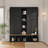 Farmhouse 4-in-1 Hall Tree With Hanging Hooks, Open Compartments, Wood-grain Bench And Shoe Cabinets-637022486