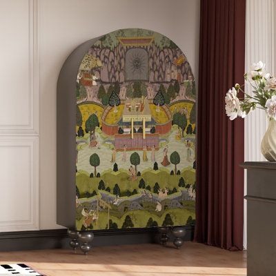 Armoire arquée avec tablettes et portes
