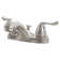 FlowCurve 4 in. Centerset 2-Handle Low-Arc Bathroom Faucet with Drain Kit Included in Brushed Nickel