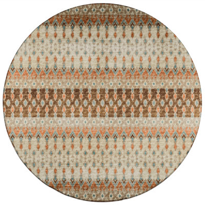 Tapis brun / beige Arlethia Ikat