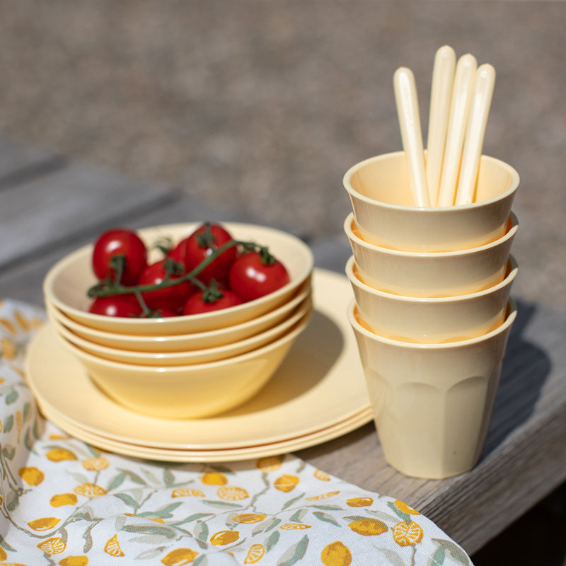 Koziol Nora Plate S, dessert plate, plastic, 21cm, Yellow