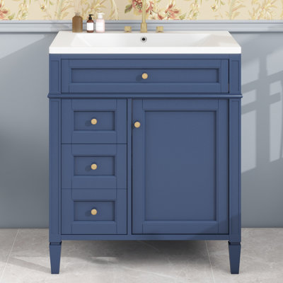 Orrville 30'' Single Bathroom Vanity with Ceramic Top