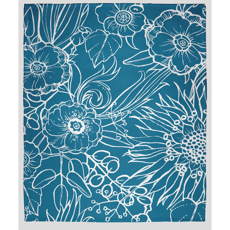 Jeté polaire cubain Flare, Bleu, L 50 po x L 60 po, 1.85