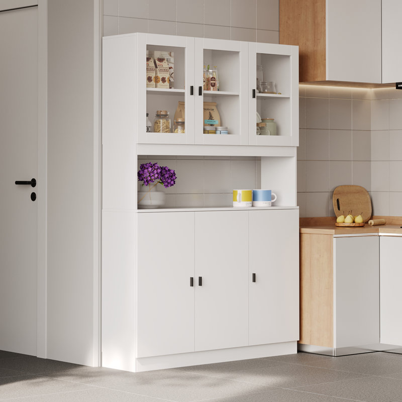 Armoire de cuisine avec portes en verre trempé