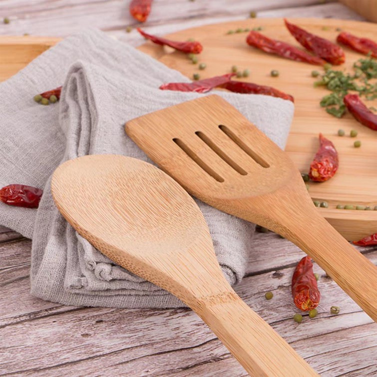Uulki Wooden Cooking Spoons Set from Cherry Wood (5 pieces) - Uulki