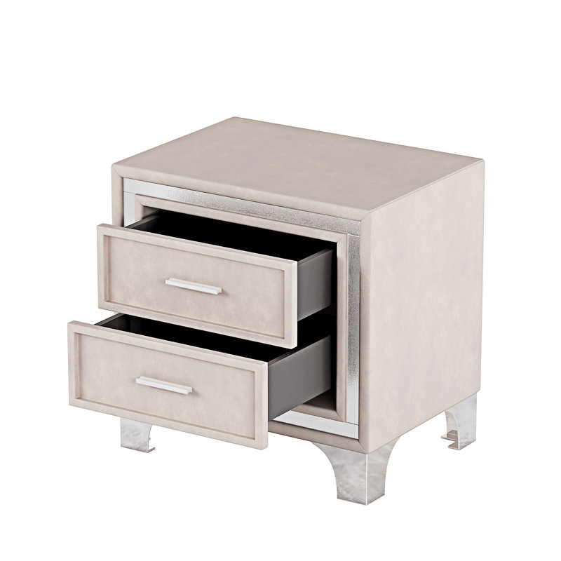 Table de chevet avec tiroirs