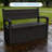 80 Gallon Outdoor Storage Bench With Backrest, Wood-grain Resin, 2-person-209998245